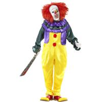 Horror clown kostuum met masker - volwassenen - Halloween/carnaval verkleedkleding