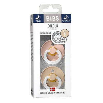 Bibs Fopspeen maat 2 - blush/vanilla night 2pack (2 st)