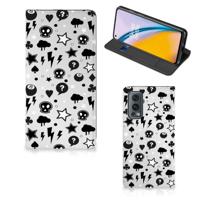 Mobiel BookCase OnePlus Nord 2 5G Silver Punk