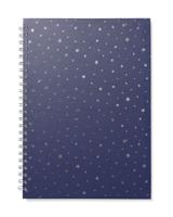 051 Hobbyboek A4 Blanco Papier Sterren (blauw)