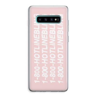Hotline bling pink: Samsung Galaxy S10 Plus Transparant Hoesje
