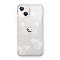 White butterfly: iPhone 13 mini Transparant Hoesje