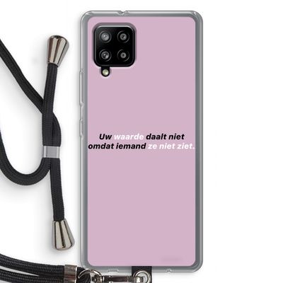 uw waarde daalt niet: Samsung Galaxy A42 5G Transparant Hoesje met koord
