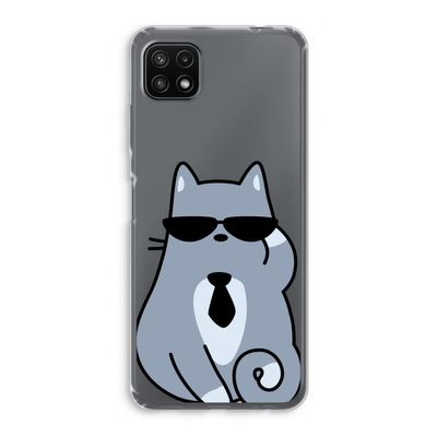 Cool cat: Samsung Galaxy A22 5G Transparant Hoesje