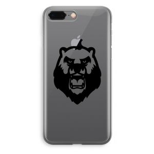 Angry Bear (black): iPhone 8 Plus Transparant Hoesje