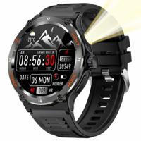 Waterdicht outdoor Smartwatch KT76 met kompas, zaklamp - 1.53 - Zwart
