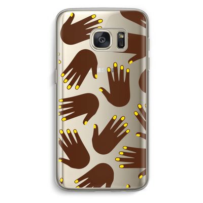 Hands dark: Samsung Galaxy S7 Transparant Hoesje