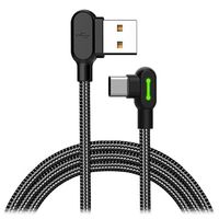 Mcdodo Night Elves 90 graden USB-C Kabel - 1.8m - Titanium Zwart - thumbnail