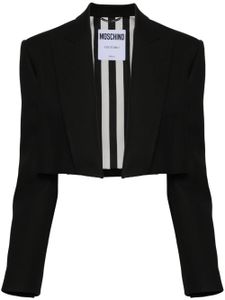 Moschino blazer crop à design ouvert - Noir