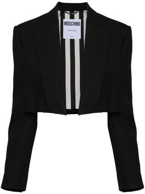 Moschino blazer crop à design ouvert - Noir