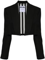 Moschino blazer crop à design ouvert - Noir - thumbnail