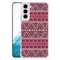 Samsung Galaxy S22 Doorzichtige Silicone Hoesje Aztec Paars
