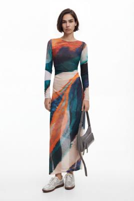 Bedrukte jurk - GREEN - XL