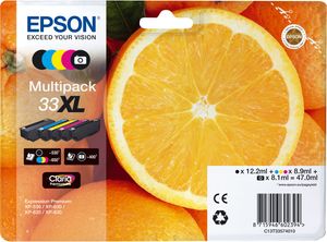 Epson Inktcartridge T3357, 33XL Origineel Combipack Zwart, Foto zwart, Cyaan, Magenta, Geel C13T33574011