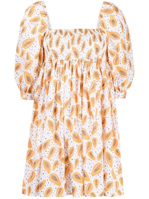Pitusa robe à imprimé monogrammé - Orange