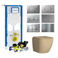 Geberit up320 Toiletset Mudo | Met Zitting | Mat Beige | Sigma Drukplaat