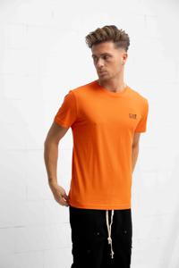 EA7 Emporio Armani Basic Logo T-Shirt Heren Oranje - Maat XS - Kleur: Blauw | Soccerfanshop