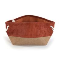 Veelzijdige mand Versa Corduroy 29 x 27 x 39 cm Terra cotta