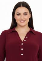 Yoek Jurk met kraag | Dark Red | Maat 38/40