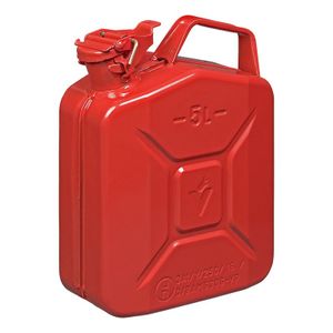 Metalen jerrycan rood voor brandstof 5 liter