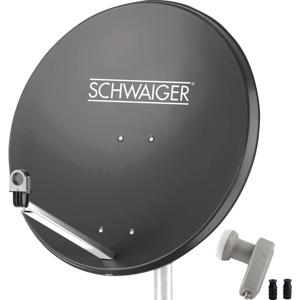 SCHWAIGER SAT-SYSTEEM VOOR 1 SATELLIET - SAT-SCHOTEL 80 CM, ANTRACIET, LNB - 2 AANSLUITINGEN