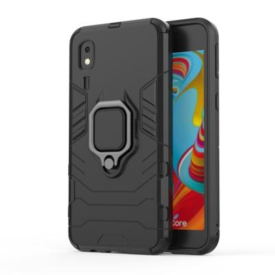 PC + TPU schokbestendige beschermhoes met magnetische ring houder voor Galaxy a2 core (zwart)