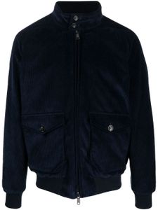 Baracuta veste bomber en velours côtelé à col montant - Bleu