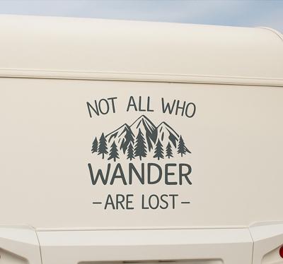 Citaat van een nomadenreiziger caravan sticker