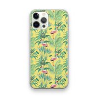 Flamingo party: iPhone 12 Pro Transparant Hoesje