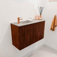 Toiletmeubel Mondiaz Joya Dlux | 71.6 cm | Meubelkleur Ruby | Faye wastafel Glace Wasbak Links | 1 kraangat