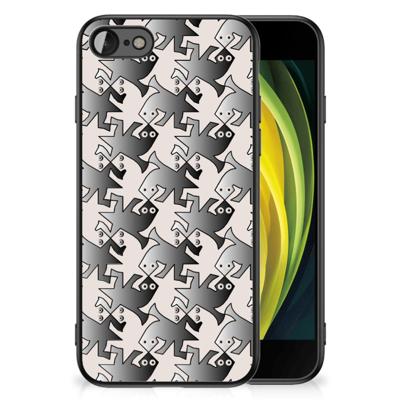 iPhone SE 2022 | SE 2020 | 7/8 Dierenprint Telefoonhoesje Salamander Grey