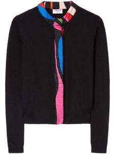 PUCCI cardigan à imprimé Marmo - Noir