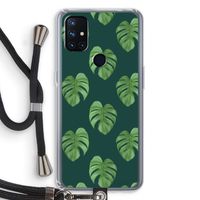 Monstera leaves: OnePlus Nord N10 5G Transparant Hoesje met koord