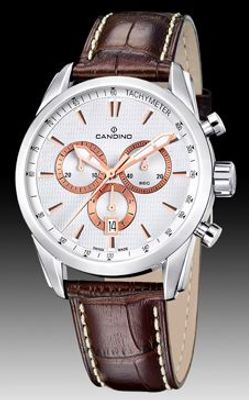 Horlogeband Candino C4408/1 Leder Bruin 22mm