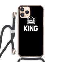 King zwart: iPhone 11 Pro Max Transparant Hoesje met koord