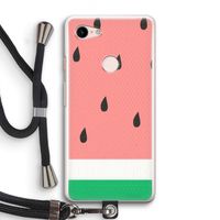 Watermeloen: Pixel 3 Transparant Hoesje met koord