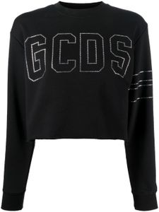 GCDS sweat crop à logo clouté - Noir