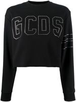 GCDS sweat crop à logo clouté - Noir