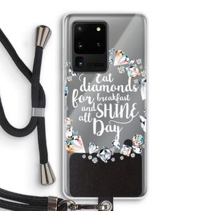 Diamonds: Samsung Galaxy S20 Ultra Transparant Hoesje met koord