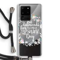 Diamonds: Samsung Galaxy S20 Ultra Transparant Hoesje met koord
