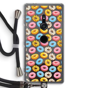 Pink donuts: Sony Xperia XZ2 Transparant Hoesje met koord
