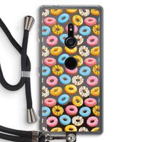 Pink donuts: Sony Xperia XZ2 Transparant Hoesje met koord