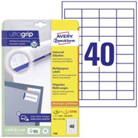 Avery-Zweckform 4780 Universele etiketten 48.5 x 25.4 mm Papier Wit 1200 stuk(s) Permanent hechtend Inkjet, Laser (zwart/wit), Laser (kleur), Kopiëren - thumbnail