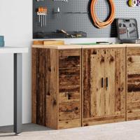 VidaXL Garagekast 30x51x85 cm massief grenenhout oud hout