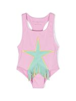 Stella McCartney Kids maillot de bain frangé à imprimé étoile - Rose