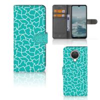Nokia G10 | G20 Hoesje Cracks Blue | Portemonnee hoesje Nokia G10 | G20 Hoesje Cracks Blue | Portemonnee hoesje