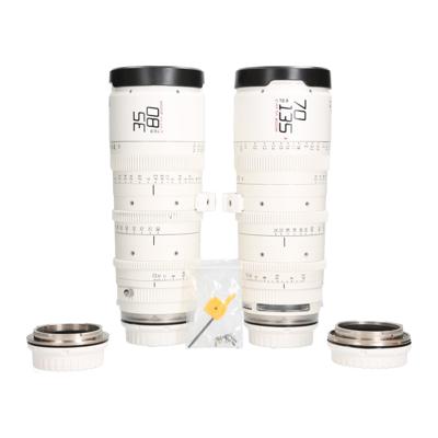 DZOFilm DZOFilm Catta 35-80 + 70-135 Wit + 2x RF-mount