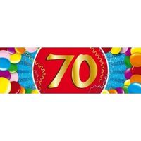 10x 70 Jaar leeftijd stickers verjaardag versiering - Feeststickers