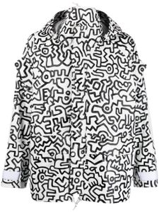 Junya Watanabe MAN x Keith Haring veste bomber à imprimé graphique - Blanc