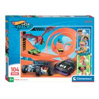 Clementoni legpuzzel super color hot wheels, 104st.